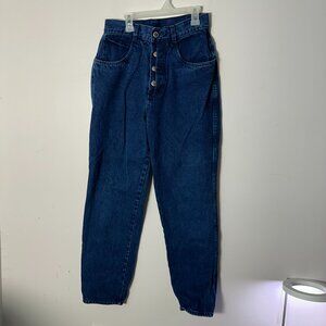 EUC Vintage Rio Stephen Mardon Dark Denim Mom Jeans Button Fly Hi Rise 11 L